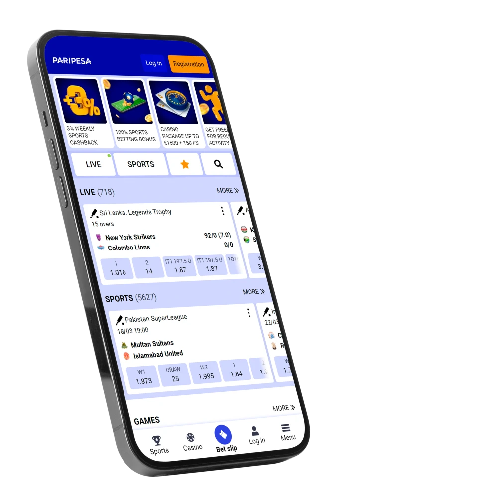 aplicativo de apostas esportivas PariPesa